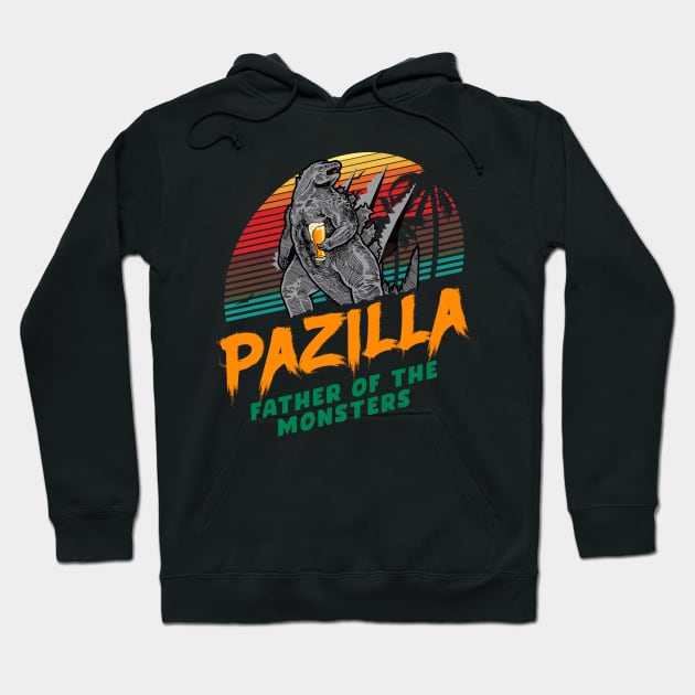 Pazilla. Funny Fathers Day Gift. Hoodie by KsuAnn